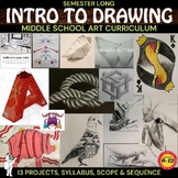 **Intro to Drawing for High, Middle School Semester Art Cu