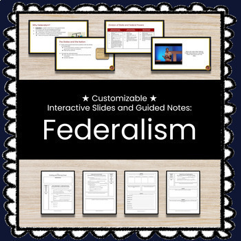 Preview of ★ Introduction to Federalism ★ Unit w/Slides, Guided Notes, and Test