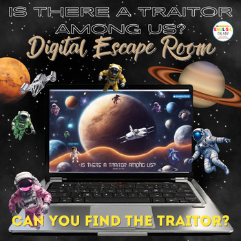 Preview of "Is There a Traitor Among Us?" Digital Escape Room, Among Us, Game