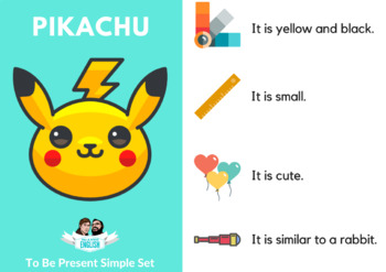 Preview of "Is it...?" Pokemon Flash Cards Game, Bonus Pack(Part 2 of Verb Tenses)