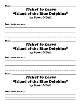 Island of the Blue Dolphins” TICKET TO LEAVE by Northeast Education