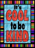 "It's COOL to be KIND" 30-Piece Color-By-Number Poster