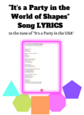 "It's a Party in the World of Shapes" Song Lyrics Document