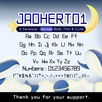 Preview of JAOHERT01 FONT  | Cute Font | Handwritten Font [Font 01]