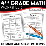 Patterns (Number Patterns and Shape Patterns) Worksheets