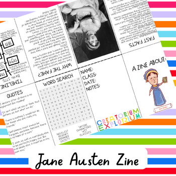 Preview of "Jane Austen: Women in History Zine - Literary Icon Biography Sheet"