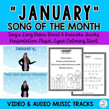 Preview of "January"  Winter Action Song:  Poem & Song of the Month