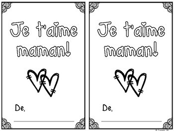 Je T Aime Maman A Ready To Print Mother S Day Keepsake Booklet