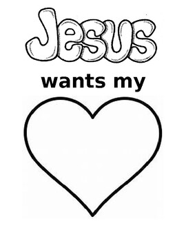 Preview of "Jesus Wants My Heart" Activity Page