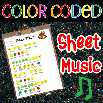 Jingle Bells (easy sheet music / color coded notes) - Classful