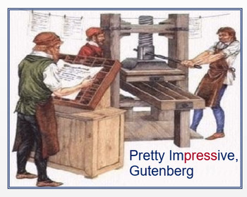 Preview of "Johannes Gutenberg" - Article, Power Point, Activities, Assessments