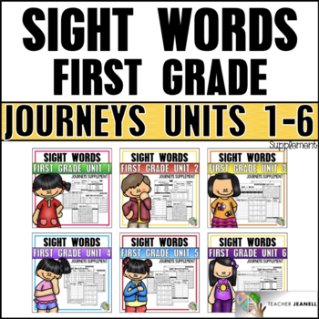 Preview of Journeys 1st Grade Units 1-6 Sight Word Supplement - High Frequency Words