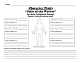 “Julie of the Wolves” by Jean Craighead George CHARACTER TRAITS Worksheet