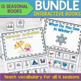 Seasonal Vocabulary Interactive Books BUNDLE Speech Therap
