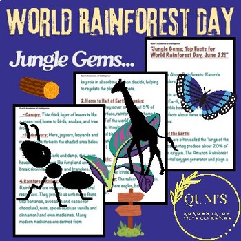 Preview of "Jungle Gems: Top Facts for World Rainforest Day, June 22!"