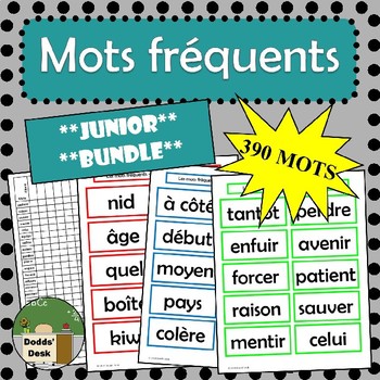 Preview of Mots fréquents pour les classes juniors (French sight words) - JUNIOR BUNDLE