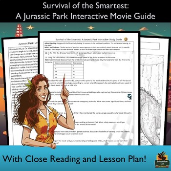 Preview of  Jurassic Park Ultimate Movie Guide: Engaging Worksheets, Reading, and more!