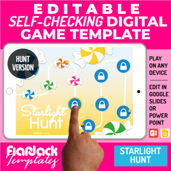 Preview of Google Slides PowerPoint Editable Digital Game Template | Starlight Hunt
