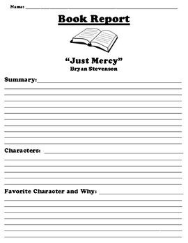 book report just mercy