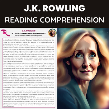 Preview of J. K. Rowling Biography  Reading Comprehension  for Womens History Month