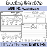 ~*KG*~ Reading Wonders - Differentiated Writing Worksheets