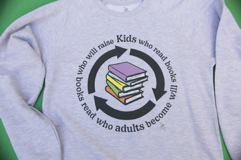 Preview of "Kids Who Read Books" Adult Crew Sweatshirt