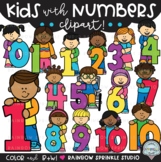 Kids with Numbers Clipart!