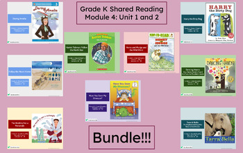 Preview of "Kinder Shared Reading- Module 4 Bundle!" Google Slides- Bookworms Supplement