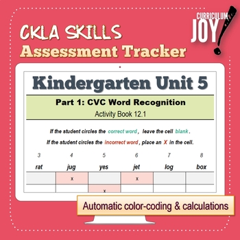 Preview of [Kindergarten] CKLA Skills Assessment Tracker (Unit 5)
