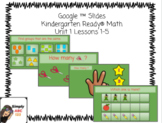  Kindergarten iReady Ⓡ Math - Unit 1 lessons 1-5 (7 differ