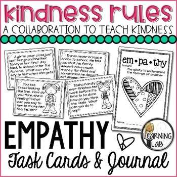 Preview of #KindnessRules - Empathy Task Cards & Journal FREEBIE