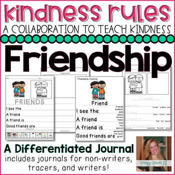 Preview of #KindnessRules : FREE Friendship Differentiated Journals (Special Education)