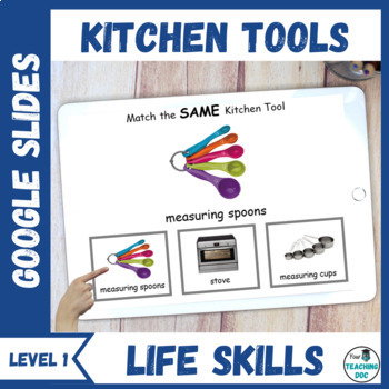 Preview of  Kitchen Tools / Utensils Life and Work Skills - Level 1 No Prep Unit