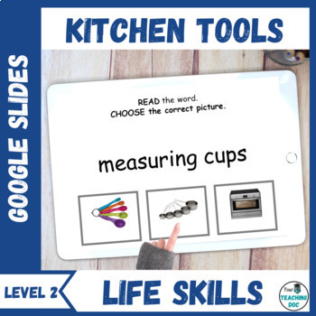 Preview of  Kitchen Tools / Utensils Life and Work Skills - Level 2 No Prep Unit