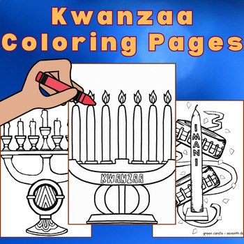 Preview of ✅Kwanzaa Coloring Pages (x20 page)