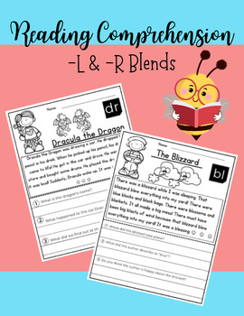Preview of -L and -R Blends Reading Comprehension Passages (With Cover)