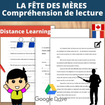 Preview of  LA FÊTE DES MÈRES - compréhension de lecture "French Reading Comprehension"