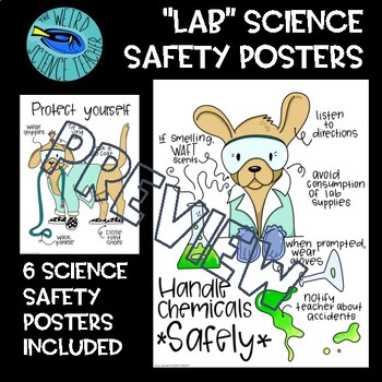 Preview of "LAB" Safety Posters - 15 Science Safety and Rule Posters