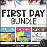 First Day of School Activities - Printables - Bundle