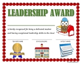 "LEADERSHIP AWARD" for Primary School Kids!  CLASSROOM CER
