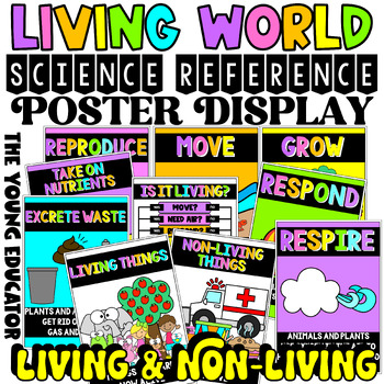 Preview of 'LIVING WORLD' CHARACTERISTICS SCIENCE BOOSTER CHART POSTERS