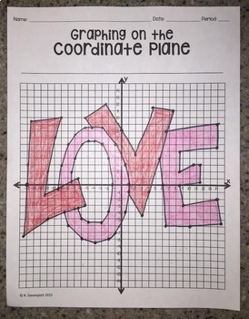 Preview of Valentines Day Graphing on the Coordinate Plane Mystery Picture "Love"