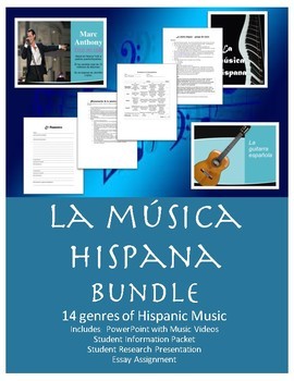 Preview of "La Música Hispana" Hispanic Music Bundle