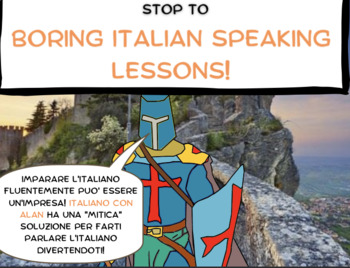 Preview of "La Mia Vacanza in Italia". STORYTELLING Language Speaking Activity+ Flash Cards