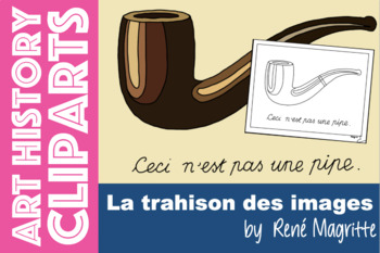 Preview of "La trahison des images" by René Magritte ART HISTORY Clipart French painter