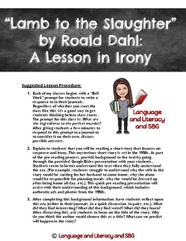 Preview of "Lamb to the Slaughter": A Study in Irony - LESSON BUNDLE PACK