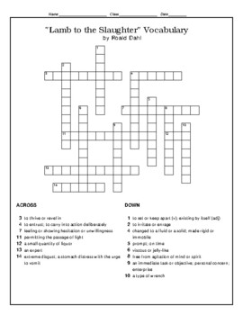 Crossword With Word Bank | crossword for kids