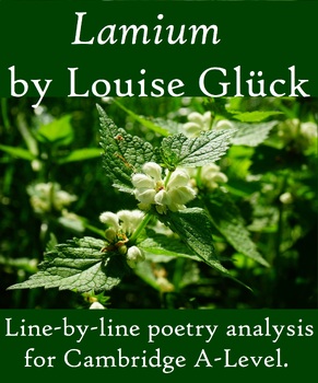 Preview of 'Lamium' by Louise Glück: Poem analysis
