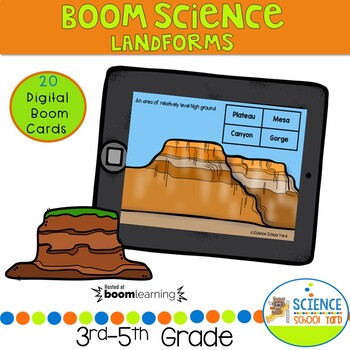 Preview of  Landforms Science and Social Studies Pack | Digital Boom Cards