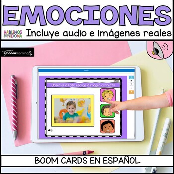 Preview of  Las emociones Boom Cards™ | Feelings and emotions in SPANISH